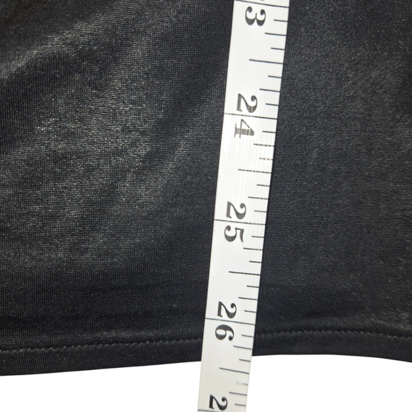 Armani Exchange A E Womens Small Blouse Black Shirt Cowl Neck Slinky Flowy Date - Picture 7 of 10